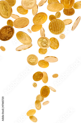 Photo: Falling Gold Coins Falling Gold Coins
