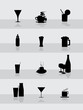 restaurant pictograms set