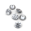 Photo en ligne au meilleur prix 3d Round gems cut diamond perspective isolated on black