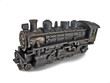 miniature of a locomotive train wagon isolated on white