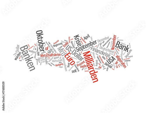 Illustration: Finanzkrise - Abstract word cloud Finanzkrise - Abstract word cloud
