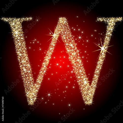 Vector: letter star W letter star W