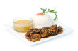 Plat cuisiné créole - morue baba figue