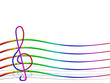 Pentagramma Arcobaleno-Rainbow Music-Musique Arc en Ciel-3D