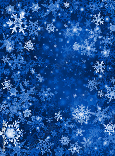 Illustration: Blue Snow Background Blue Snow Background