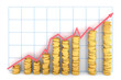 Financial graph. Hi-res digitally generated image Financial graph. Hi-res digitally generated image