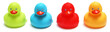 four rubber ducks
