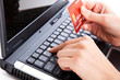 Credit card in hand Credit card in hand