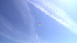 Video: Boy playing with kite over blue sky Boy playing with kite over blue sky
