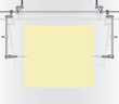 Paper sheet is holded with metal alligator-clips(vector,CMYK)