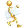 Gold Guy With E-Mail