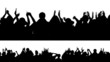 Cheering Crowd Silhouettes 1 Cheering Crowd Silhouettes 1