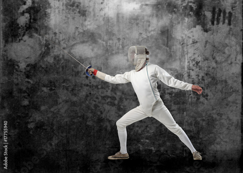 Foto: fencing player fencing player