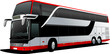 Double Decker red bus. Tourist coach. Vector illustration Double Decker red bus. Tourist coach. Vector illustration
