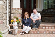 Happy Family of Three Smiling Happy Family of Three Smiling