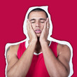 homme sportif musclé décompression