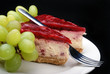 Strawberry cheesecake with grapes Strawberry cheesecake with grapes