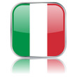 Italian Square Flag Button (vector with reflection) Italian Square Flag Button (vector with reflection)