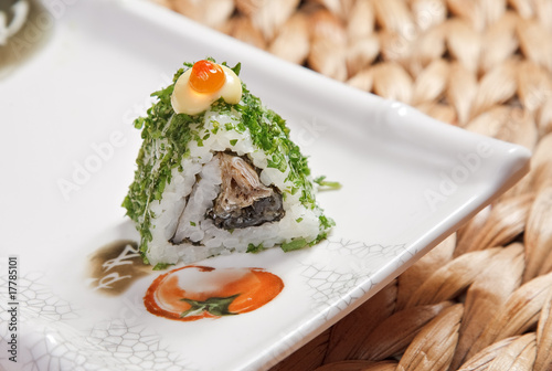 Photo: Bamboo roll with caviar Bamboo roll with caviar