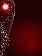 Fond rouge foncé avec étoiles filante blanches brillantes