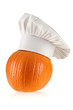 Zucca con cappello da cuoco