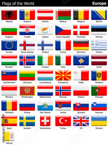 Vektor: Flags of the World - Europe - Part I. Flags of the World - Europe - Part I.