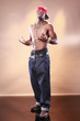 Rapper attitude of a young African American Rapper attitude of a young African American