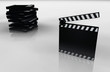 3D cinema clap background