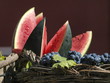 Sandia y uvas