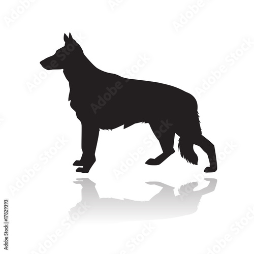 german shepherd dog silhouette from xzoex, Royalty-free vector ...