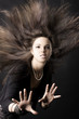 Beautiful young woman with luxurious hair