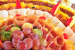 Food display. Close up.