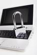 The padlock on the laptop The padlock on the laptop