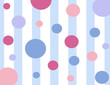 Blue Poke-A-Dots With Stripes Background