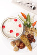 rice in ice water, khao chae