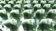 Video: Euro bills walking on white background. 3D rendering animation Euro bills walking on white background. 3D rendering animation
