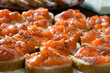 Sandwiches with smoked salmon
