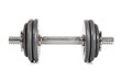 a single dumbell on white