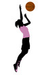 Female Basketball Player Illustration Silhouette Female Basketball Player Illustration Silhouette