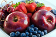 A selection of red summer fruit