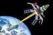 Military satellite. Hi-res digitally generated image.