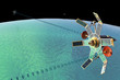 Satellite network. Hi-res digitally generated image.