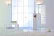 Foto: Interieur Badezimmer weiss Dusche Interieur Badezimmer weiss Dusche