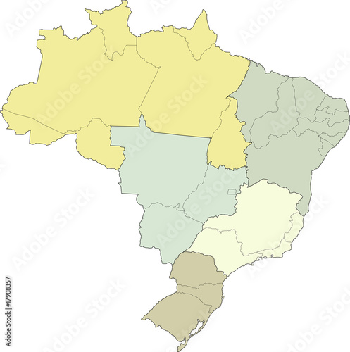Vetor: Brasil e regiões Brasil e regiões