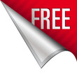 Free icon on vector peeled corner tab Free icon on vector peeled corner tab
