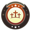 Calgary cross icon on autumn imperial button