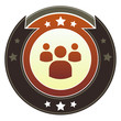 Group, social, or community icon on imperial vector button