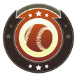 Baseball icon on round imperial vector button