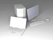 Laptop und Desktop PC.