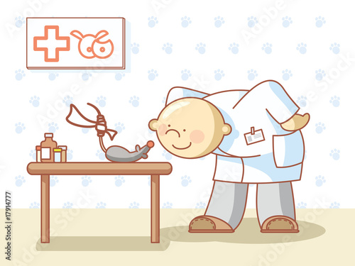 Vector: doctor and a rat doctor and a rat